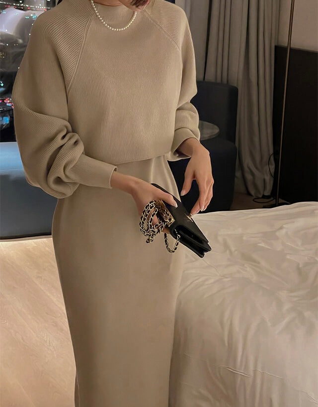 KNIT SET DRESS