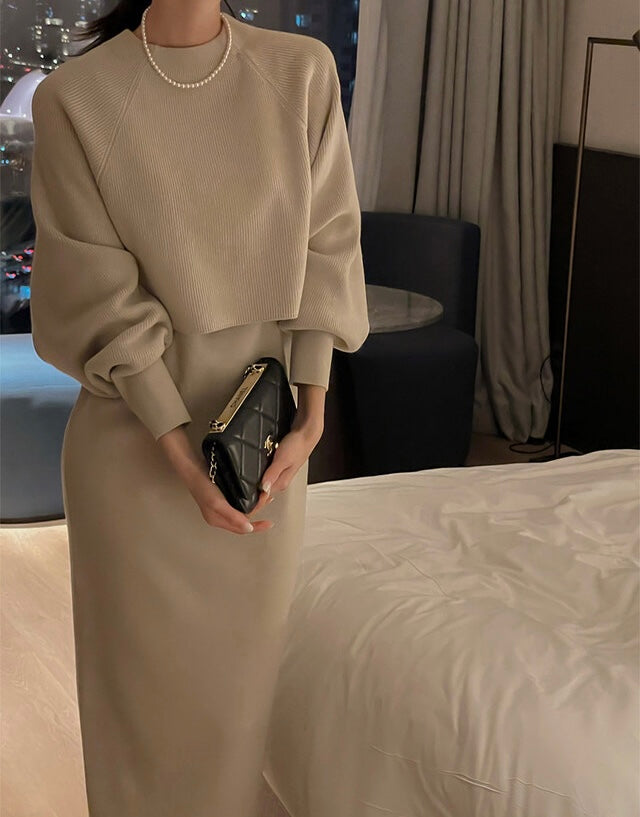 KNIT SET DRESS