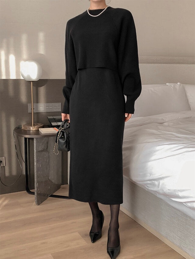 KNIT SET DRESS