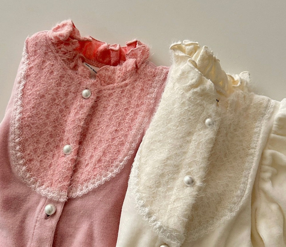 [Baby] Lace Puff-Sleeve Baby Set