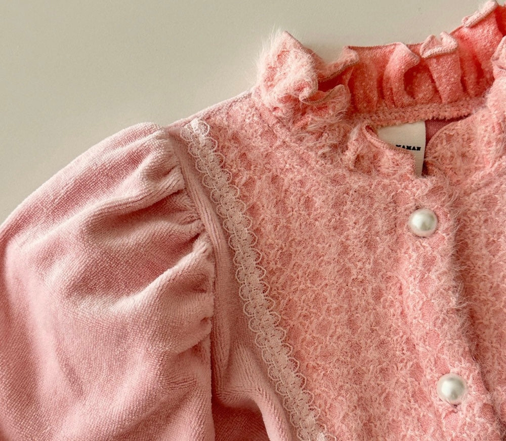 [Baby] Lace Puff-Sleeve Baby Set