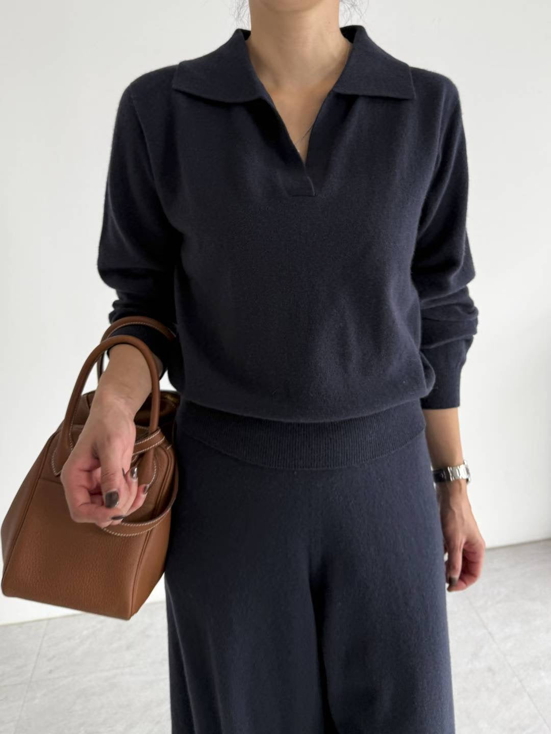 CASHEMERE V-NECK SWEATER SET