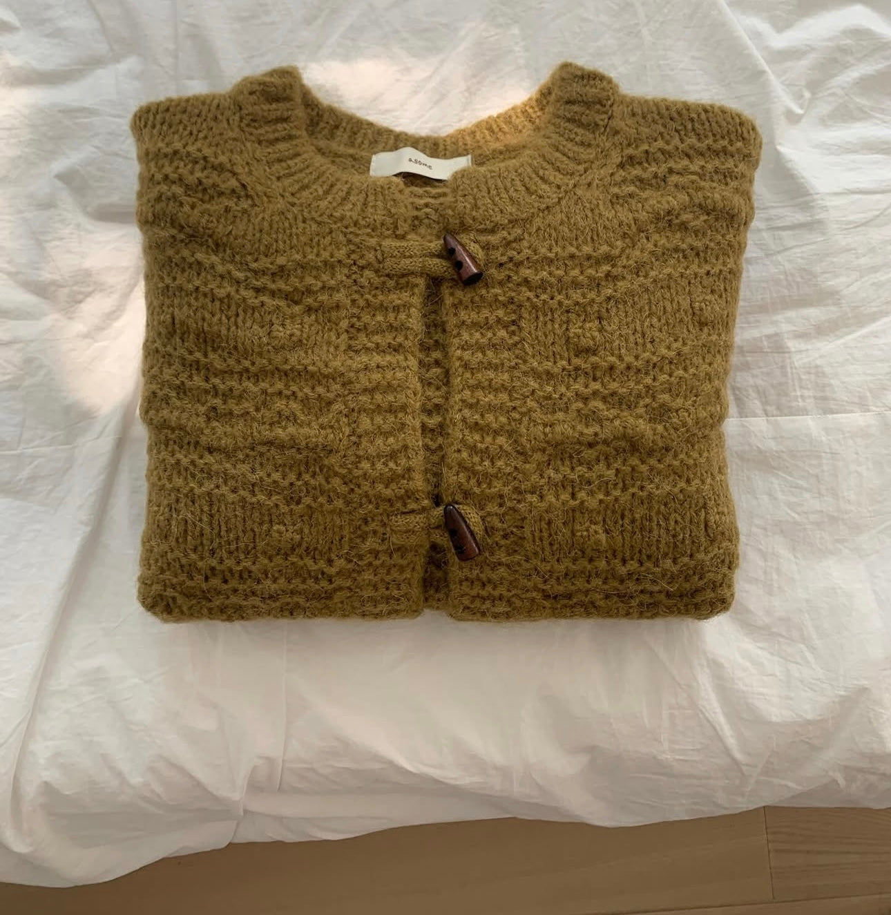 Wool Knit Toggle Cardigan