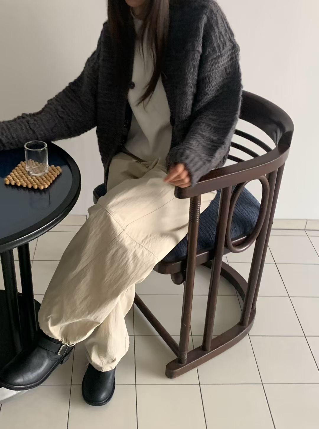 Wool Knit Toggle Cardigan