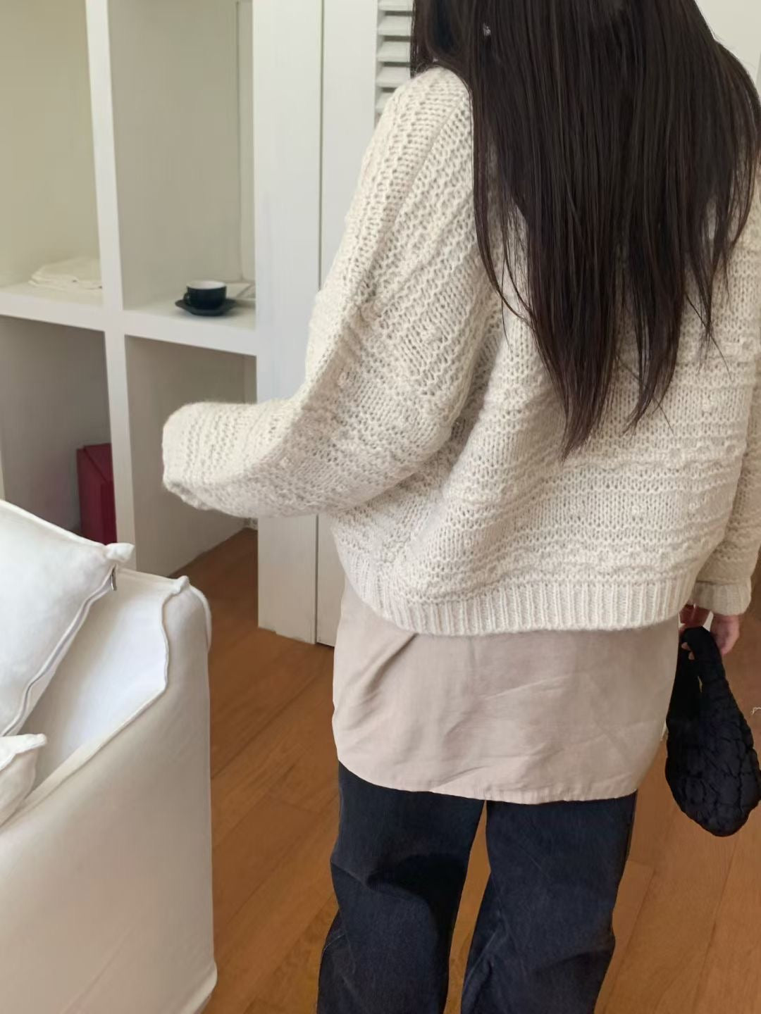 Wool Knit Toggle Cardigan