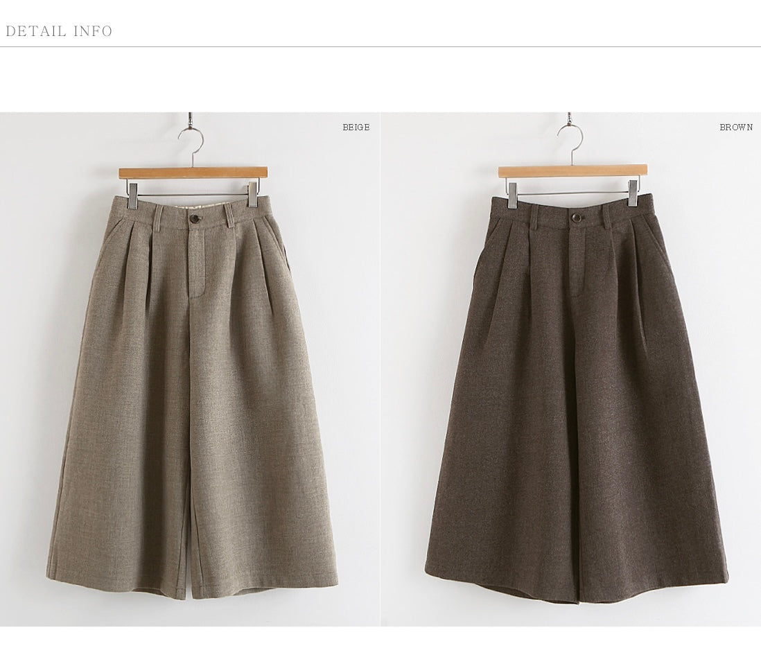 Wool Culotte Pants