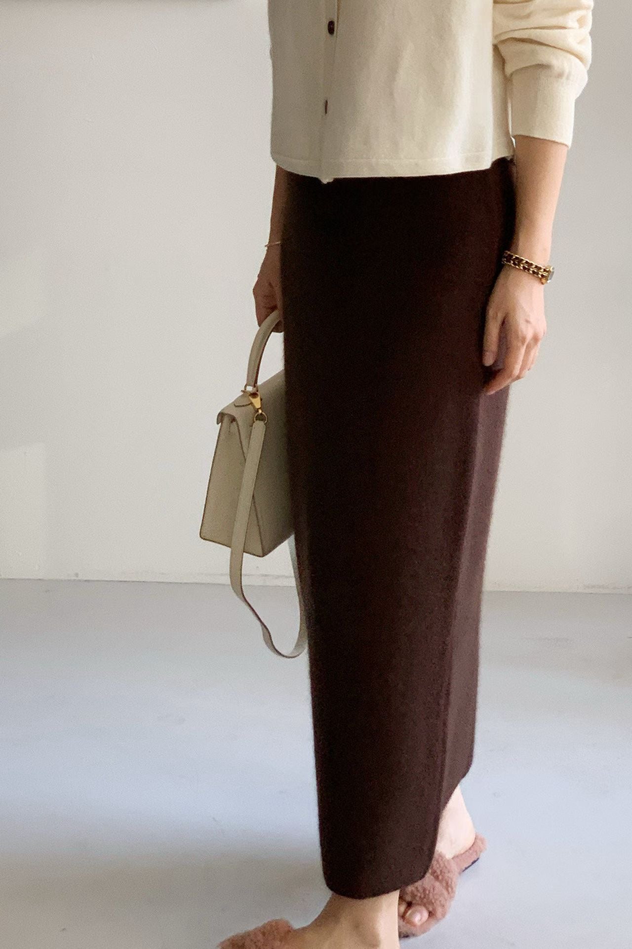 WOOL LONG SKIRT