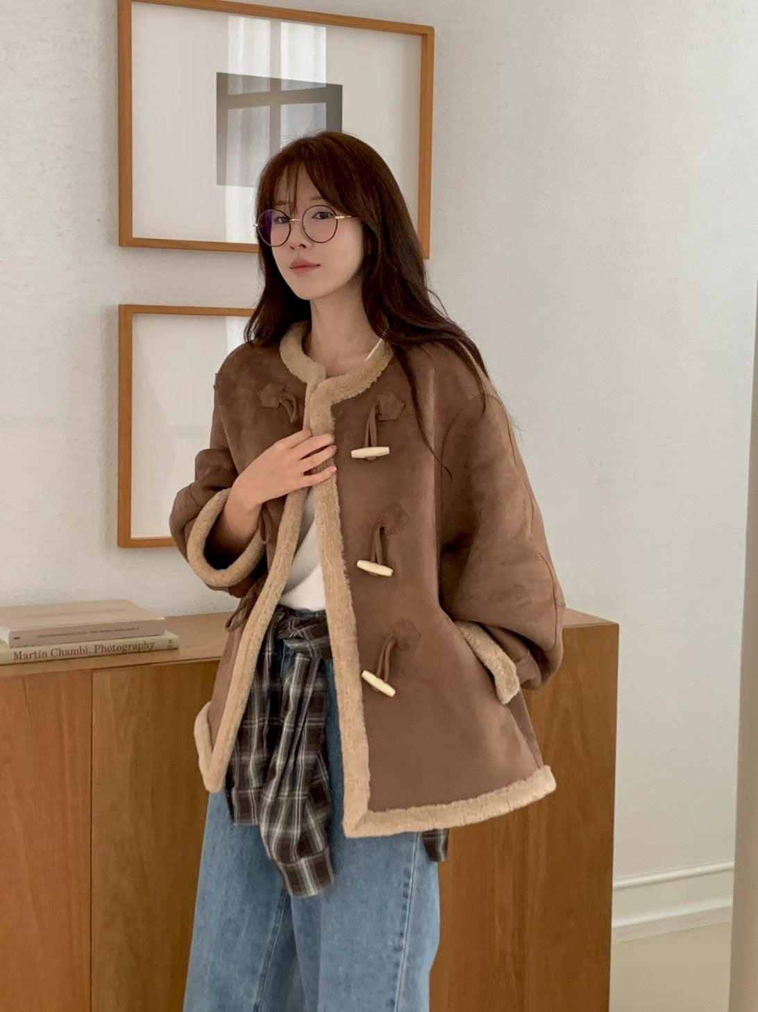 Reversible Suede Duffle Coat